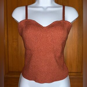 Wild Fable Terracotta Ribbed Knit Sweater